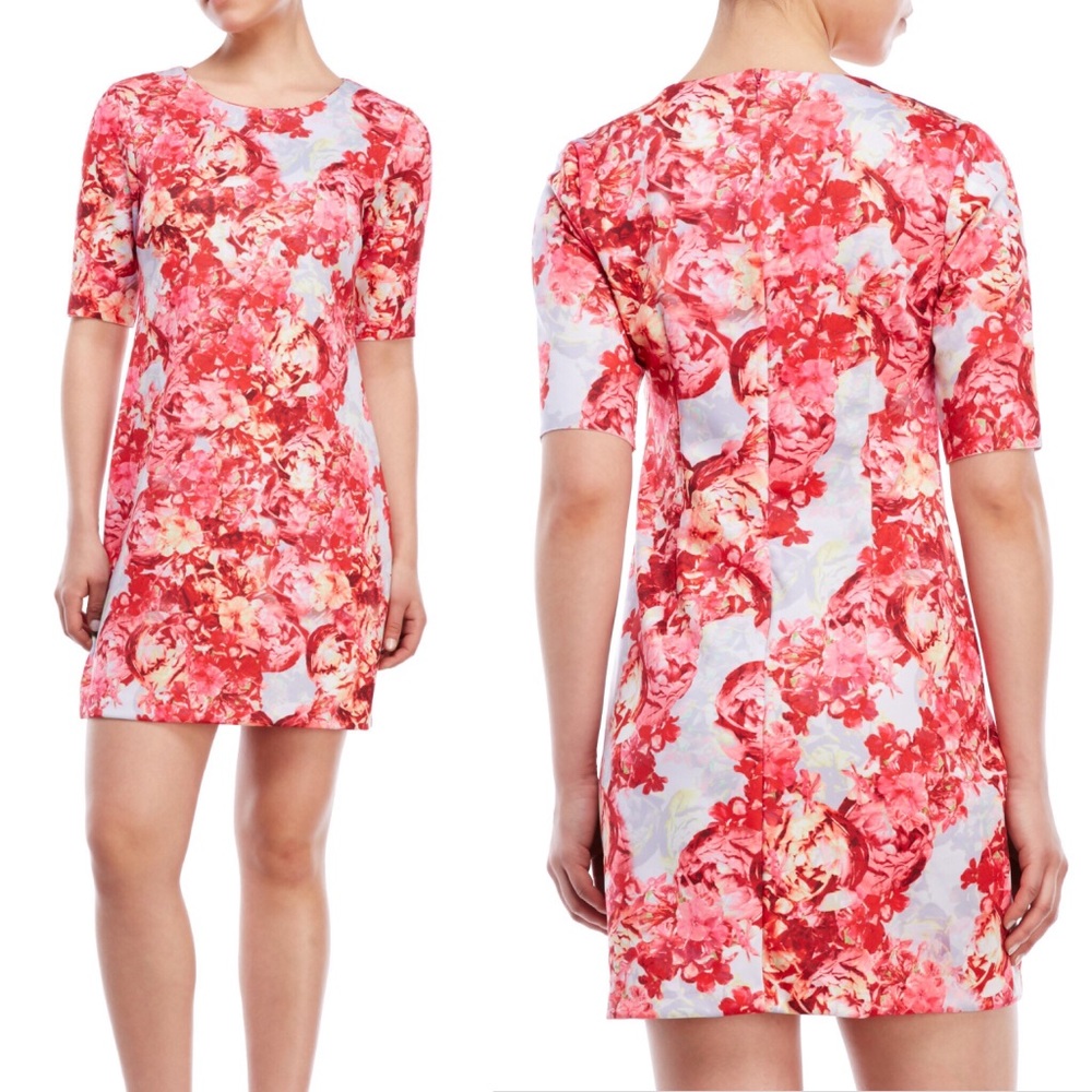 Cece Cynthia Steffe Sebella Floral Scuba Dress - Picture 1 of 8
